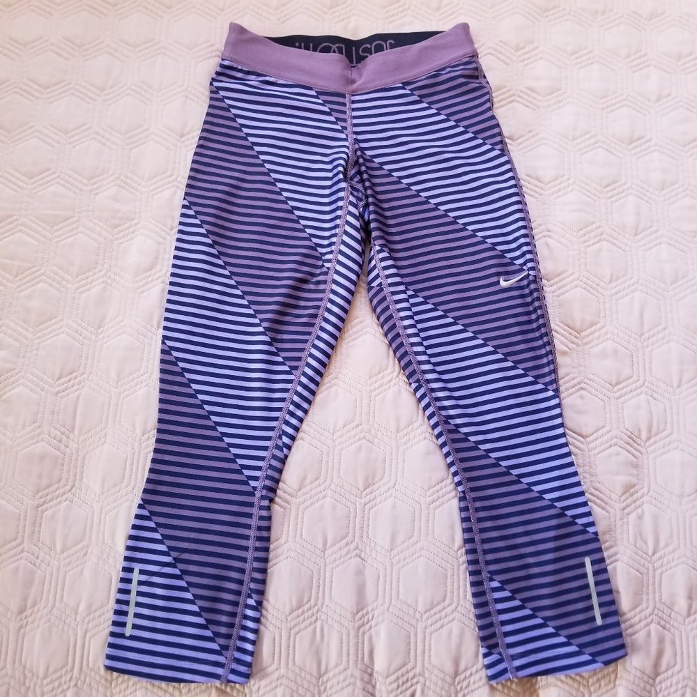 Nike Dri-fit spandex purple print capris tights